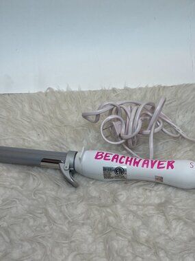 Beachwaver S1 Rotating Curling Iron - White/Pink - Tested & Working